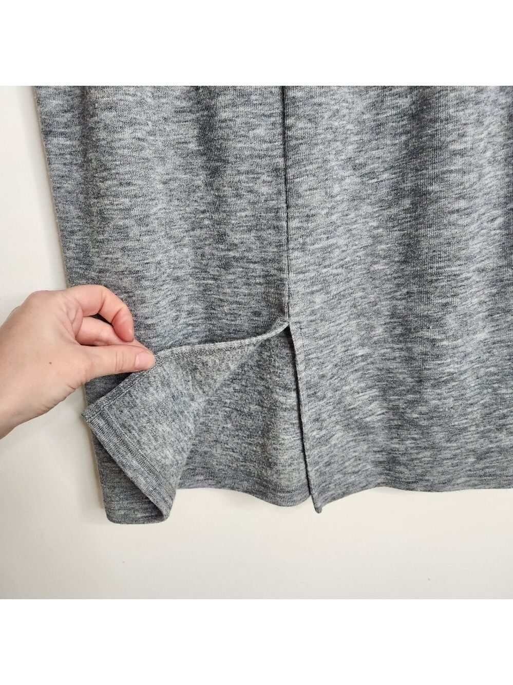 Smash + Tess Chelsea Heathered Grey Pull On Midi Length Pencil Skirt Size XS - Picture 6 of 11